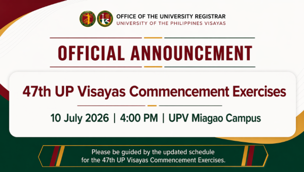 Change of Schedule: UP Visayas Commencement Exercises 2026
